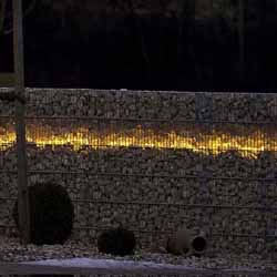 Steinzaun Mesh mit LED Beleuchtung