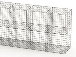 Gabionenwand 100cm tief 200cm hoch