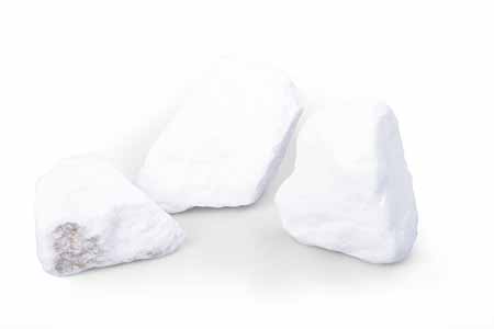 Schneeweiß Gabionenstein 50-150mm weiß